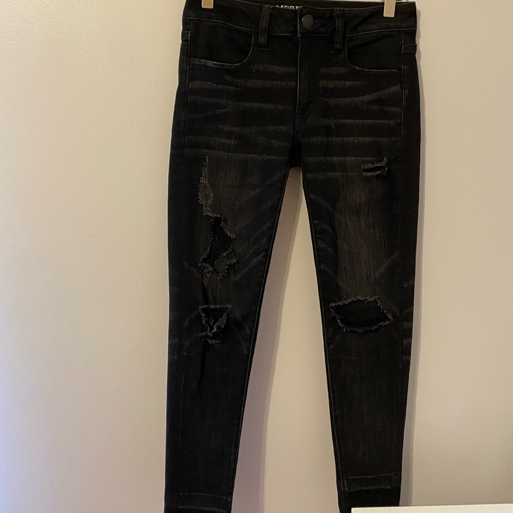 Black American eagle skinny jeggings size 2